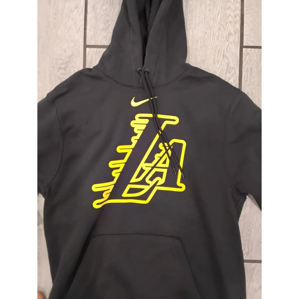 Nike NBA Los Angeles Lakers City Edition Black Hoodie Mens Small HQ5536-010